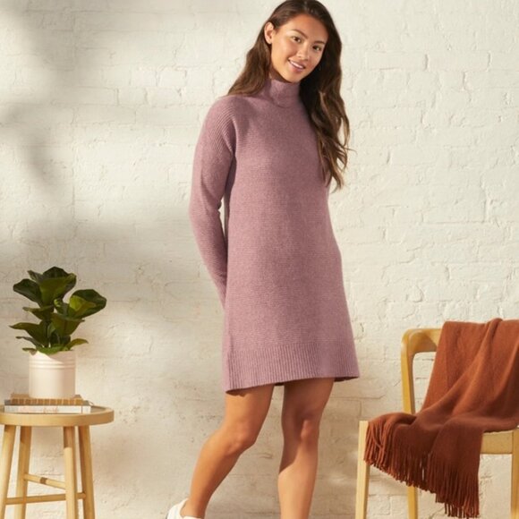 UpWest Dresses & Skirts - UpWest Women's Purple Mock Neck Cowl Sweater NEW Dress Size Medium